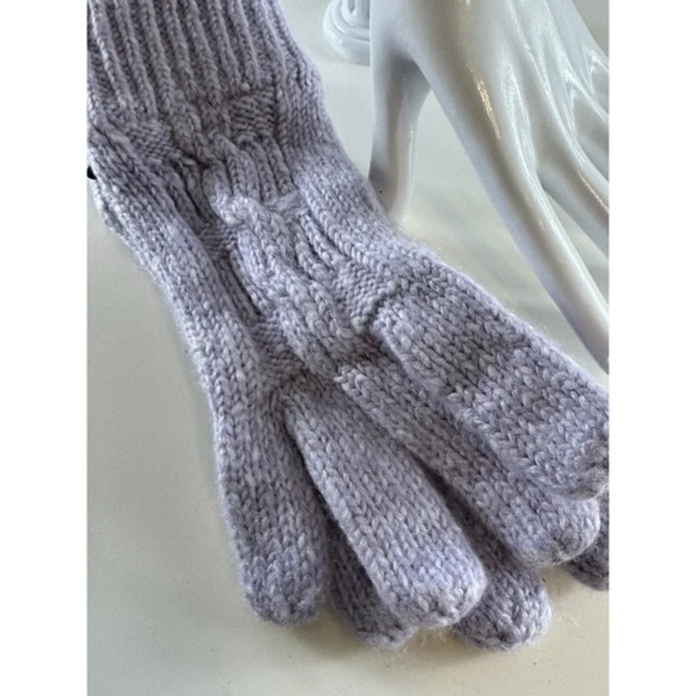 Isotoner‎ Cozy Cable Knit Gloves Knitwear Purple Cold Weather Chic 71-13
